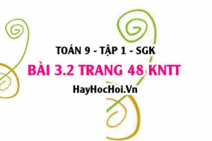 Bài 3.2 trang 48 Toán 9 tập 1 Kết nối tri thức